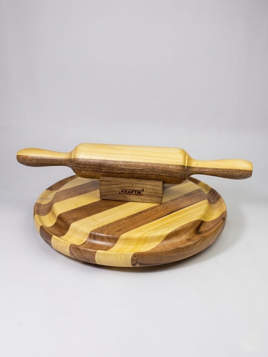 Striped Acacia & Papdi Chakla Belan Set